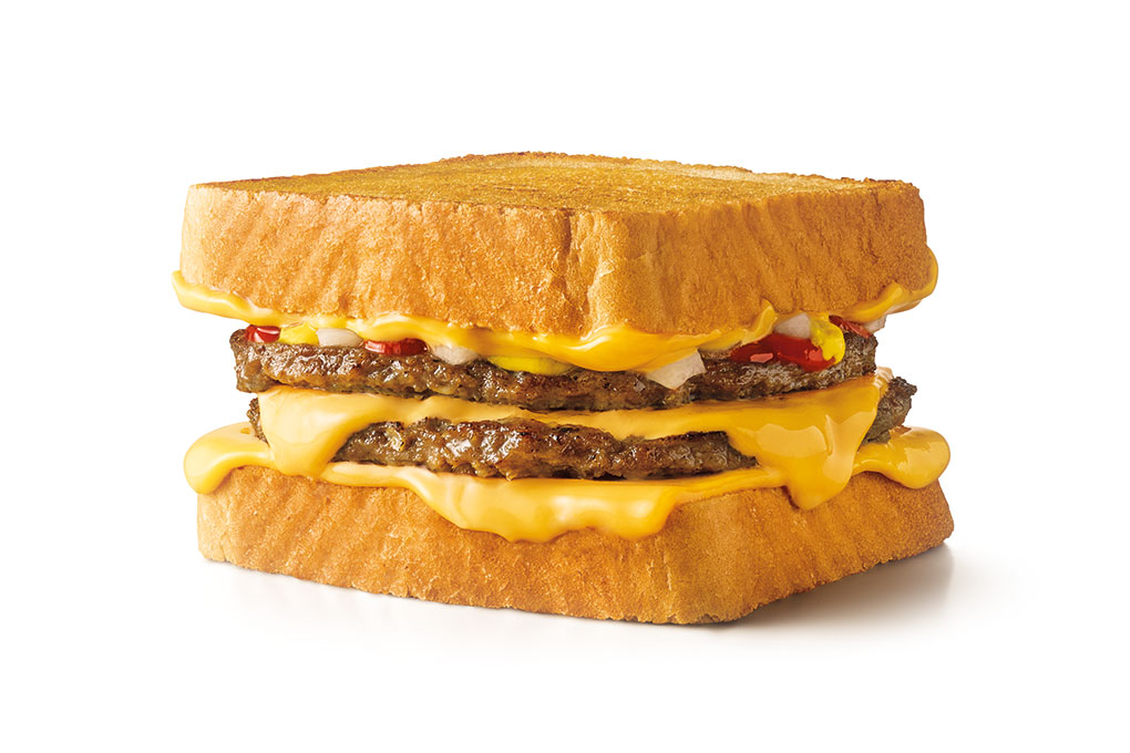 Sonic reached for easily accessible yet fun and unique when developing this fall LTO, the Grilled Cheese Double Burger, featuring a grilled cheese sandwich on Texas toast layered with two beef patties, mustard, ketchup and diced onion.