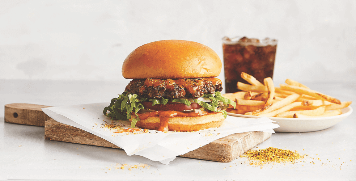 The Creator vs. the World Burger, served at Creator in Daly City, Calif., gets a punch of flavor from custom seasoning and salt blends. Habanero sea salt and alderwood-smoked salt add flavor and distinction.