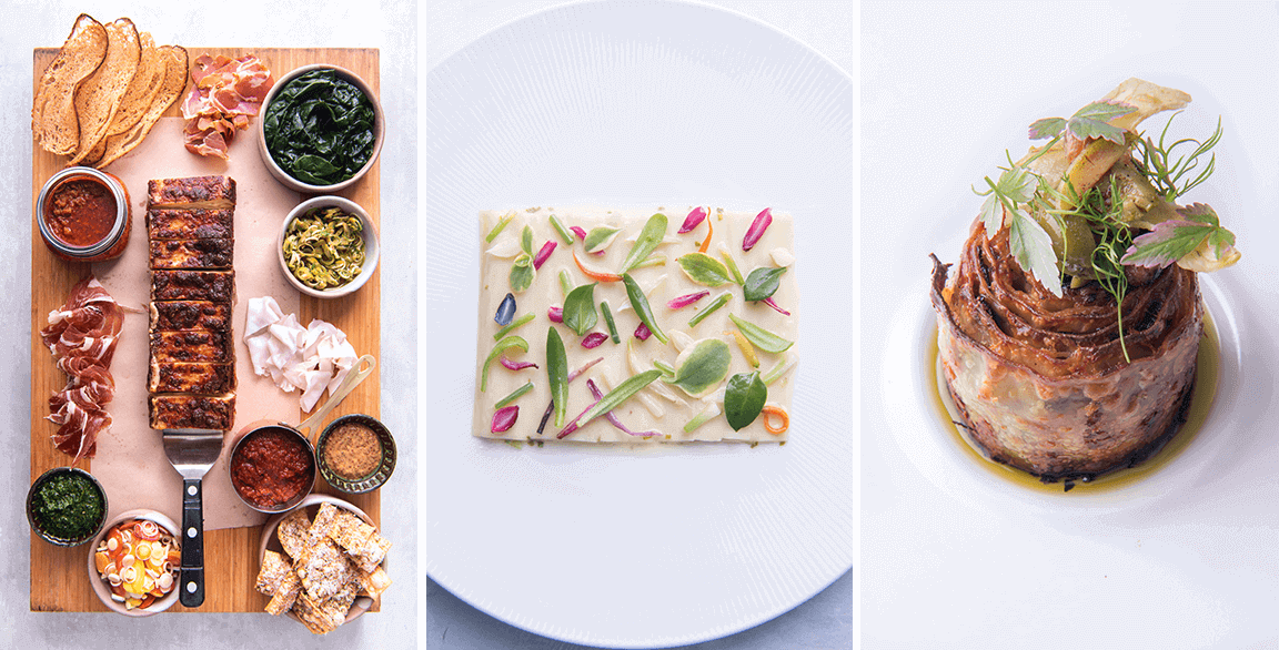 Chef Jamie Simpson uses new Barilla Lasagne Chef pasta sheets in three creative expressions to showcase its ability to carry trend-forward menu applications.