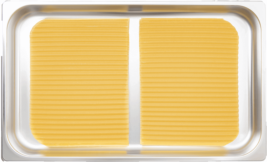 Barilla Lasagne Chef: Designed for foodservice, these oven-ready, shelf-stable pasta sheets fit across a half hotel pan.