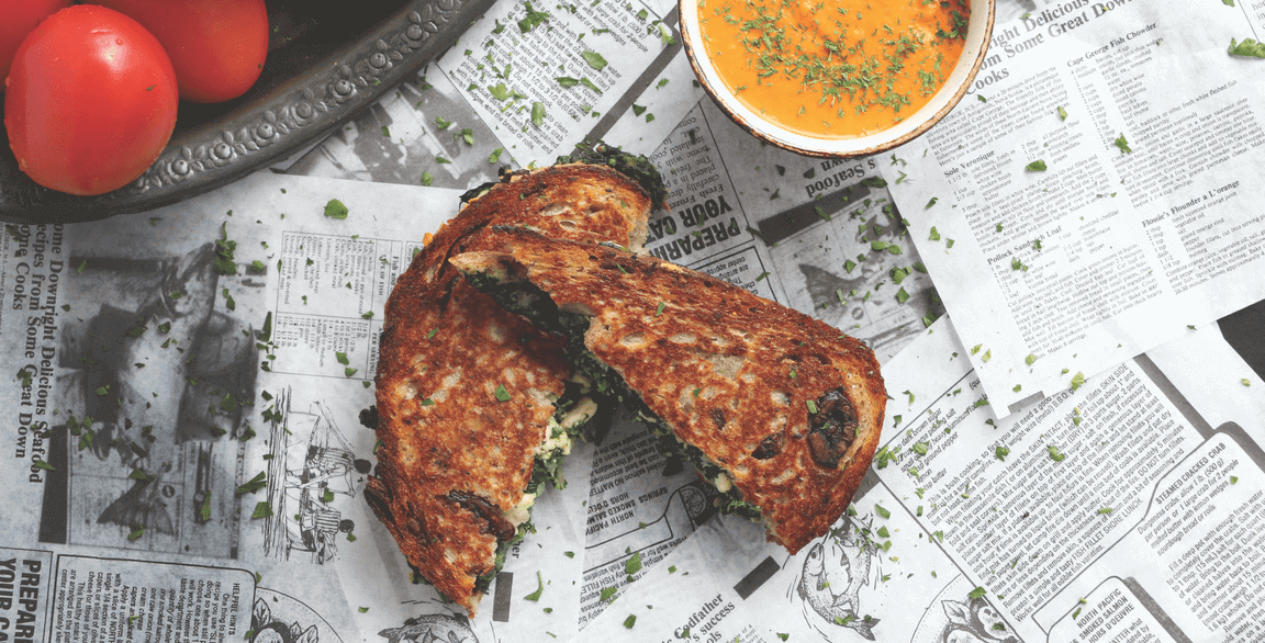 Spanakopita is reimagined at Committee in Boston, moving a grilled cheese into Greek territory while upgrading the toasted sandwich with the craveable flavors of spinach, feta and kasseri cheeses. It’s served on sourdough and paired with tomato soup, naturally.