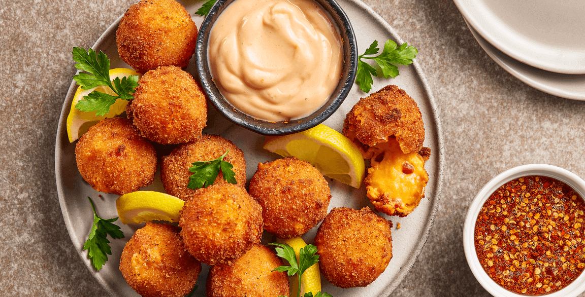 Pimento Beer Cheese Fritters