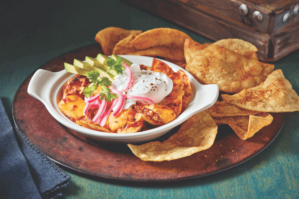 Pimiento Chilaquiles featuring Price*s Southern Style Pimiento Cheese