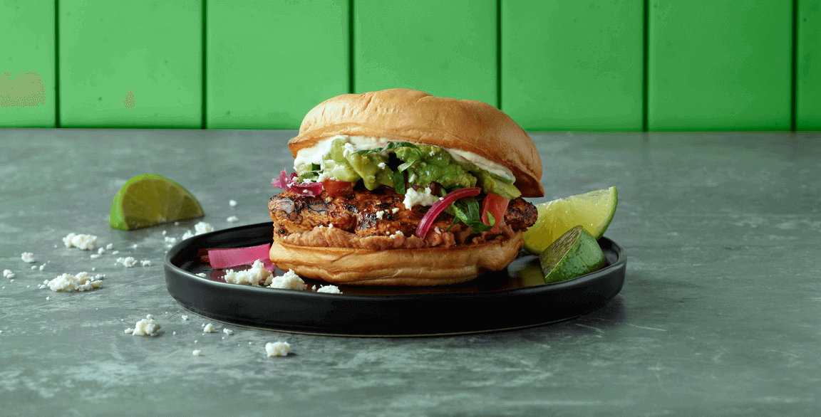 A conventional sandwich is transformed into an on-trend Mexican torta by infusing chicken with flavor complexity, courtesy of a marinade made with TRES COCINAS™ Ancho & Pasilla Authentic Pepper Paste.
