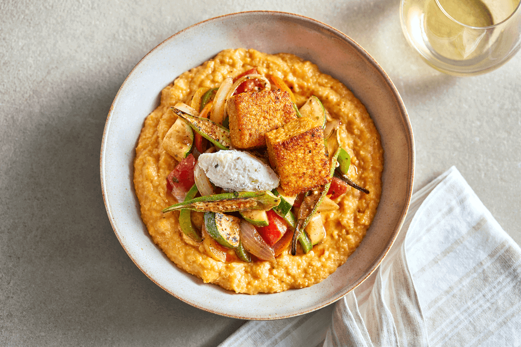 Smoked Creamy Grits with Boursin Dairy-Free Cheese Spread
