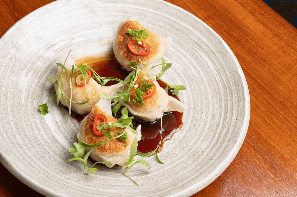 Dumplings To Talk About: Pork & Shrimp Potstickers Lure Fishbar  |  Based in New York