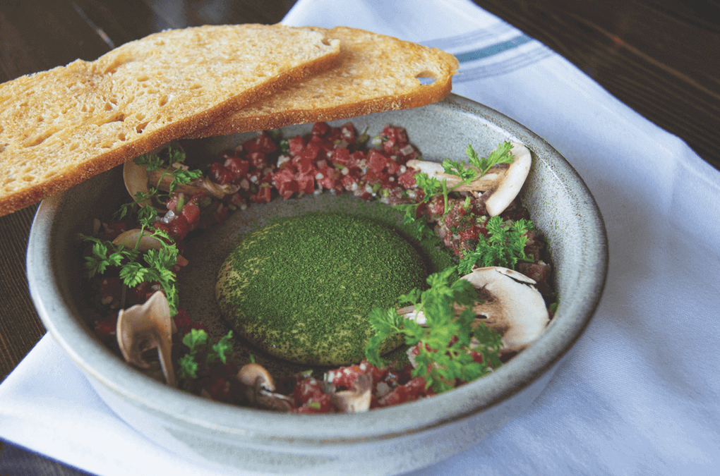 Going Green: Wagyu Beef Tartare Oak at Fourteenth  |  Boulder, Colo.