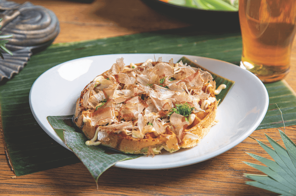Happy Hour: Okonomiyaki Waffle Sunda New Asian  |  Chicago