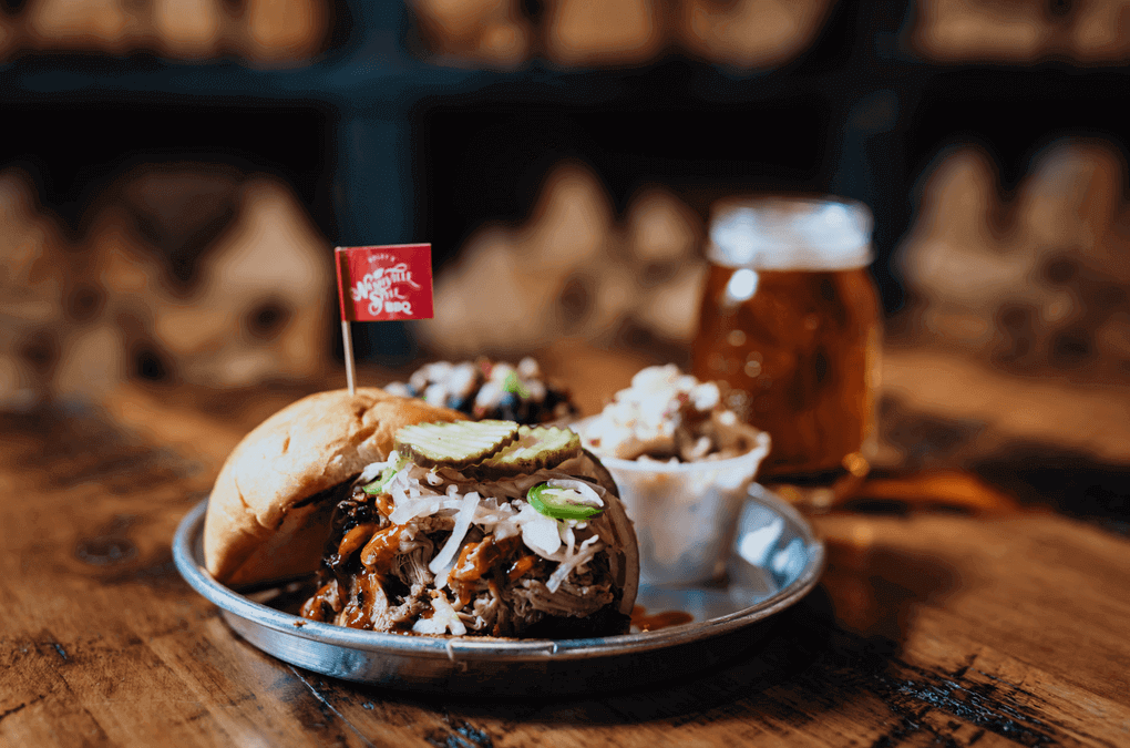 Hometown Hero: Nashville-Style BBQ Hot Pork Sandwich Edley’s Bar-B-Que  |  Based in Nashville, Tenn.