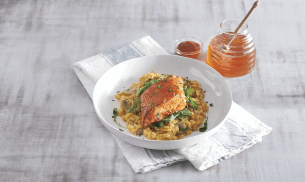 <span class="entry-title-primary">Honey-Miso Salmon with Peruvian Risotto</span> <span class="entry-subtitle">Recipe courtesy of Chef Rick Petralia</span>