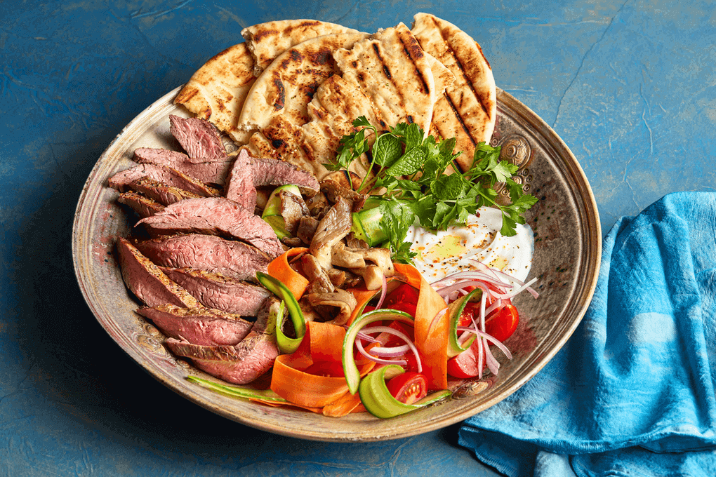 Picture for Shawarma Spiced Flank Steak with Crispy Mushrooms