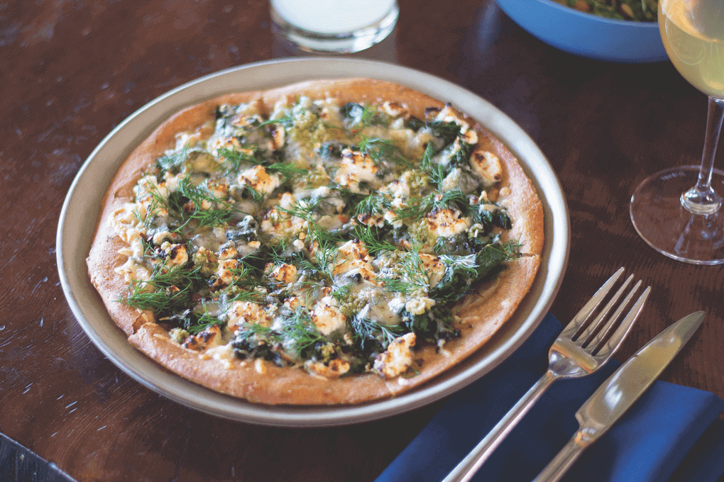 Spanako-Pizza: Greek Spinach & Feta Pizza