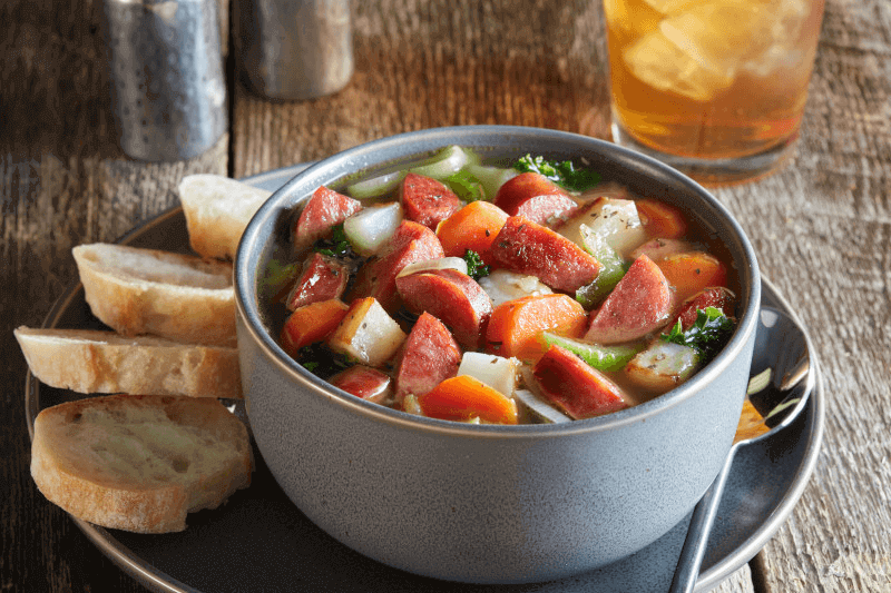 Andouille Ups the Ante - Andouille, Kale and Potato Soup