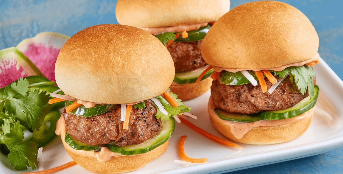 Ground Pork Banh Mi Sliders
