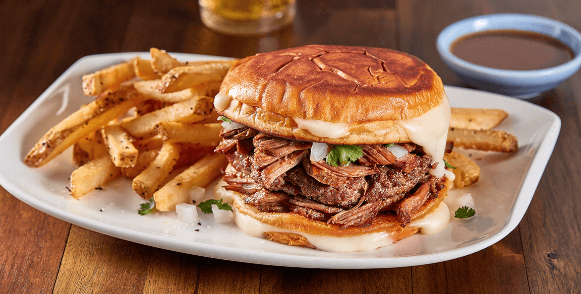 The King Birria-Style Cheeseburger Hero