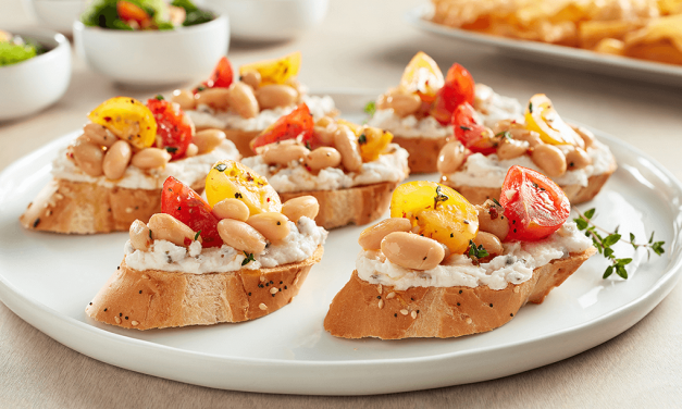 <span class="entry-title-primary">Boursin® Dairy-Free Cheese Spread Crostini with Cannellini Beans, Heirloom Tomatoes and Thyme</span> <span class="entry-subtitle">Recipe courtesy of Brian Robertson</span>