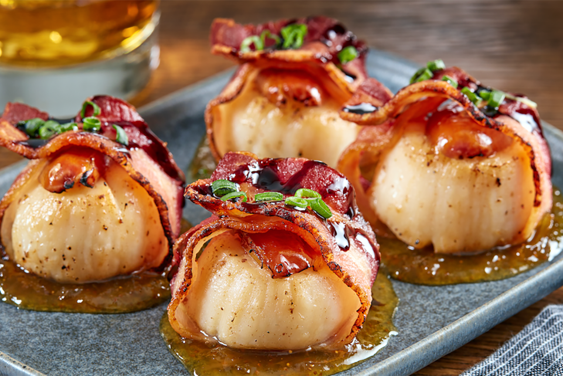 Picture for Bacon-Wrapped Scallops & Dates with Fig Cola Jam