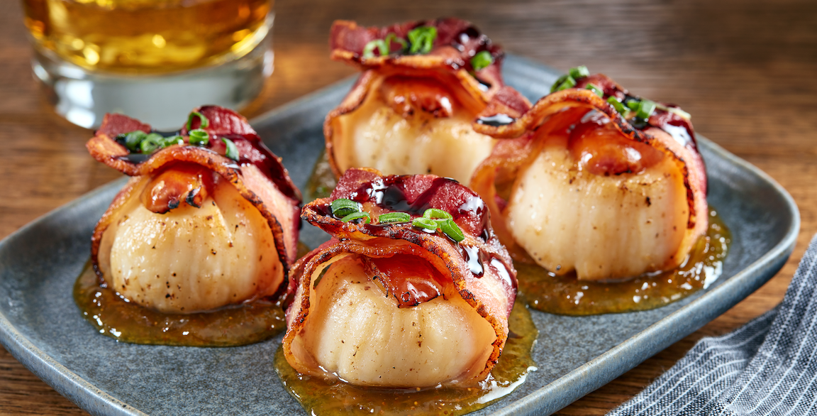 Picture for Bacon-Wrapped Scallops & Dates with Fig Cola Jam