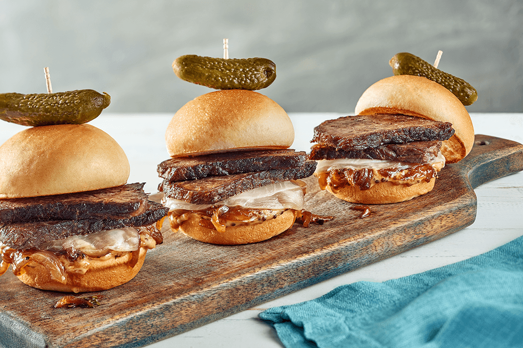 Picture for Beef Short Rib with Onion Jam and Provolone on a King’s Hawaiian® Sweet Slider Bun