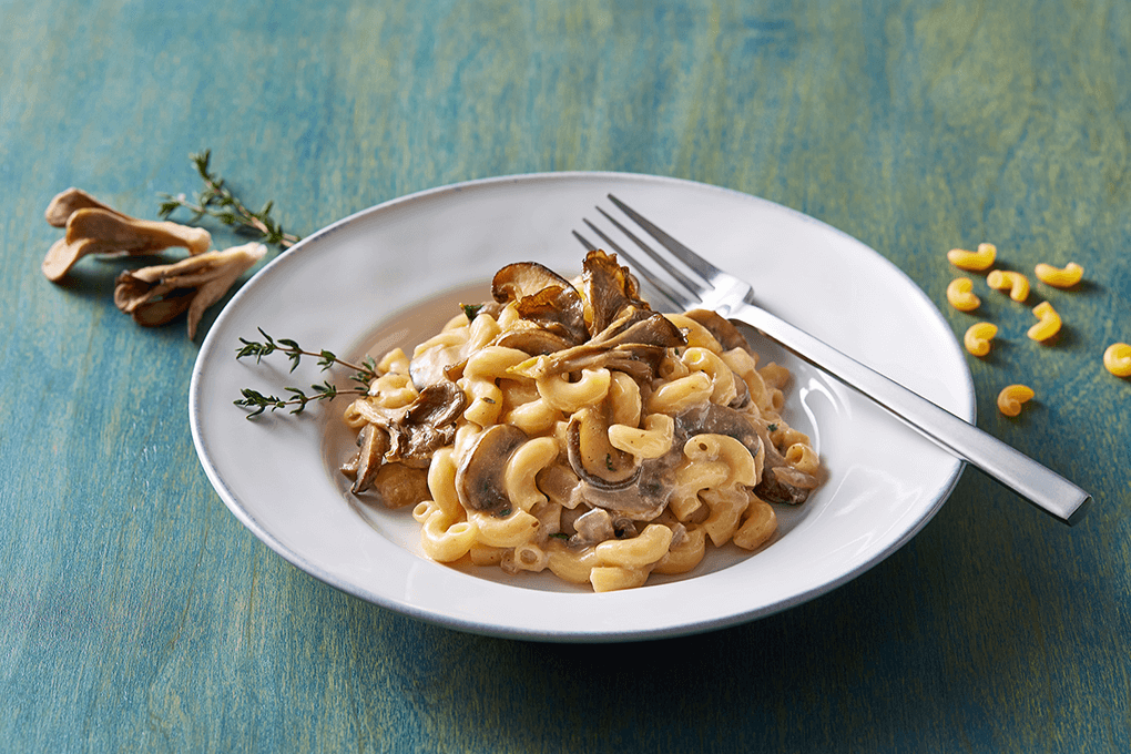 This Mushroom Stroganoff with Barilla Elbows is a plant-forward rendition of a pasta classic.
