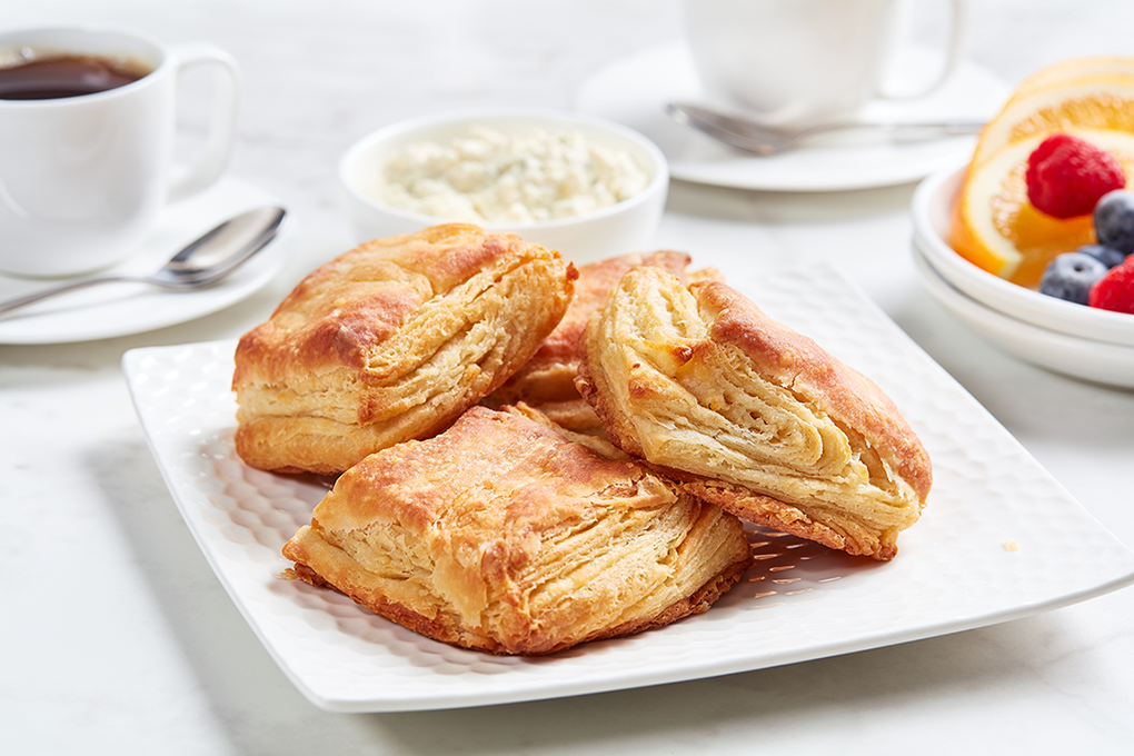 Picture for Buttermilk Bissants (Biscuit Croissants) with Boursin® IQF Gournay Cheese Cubes