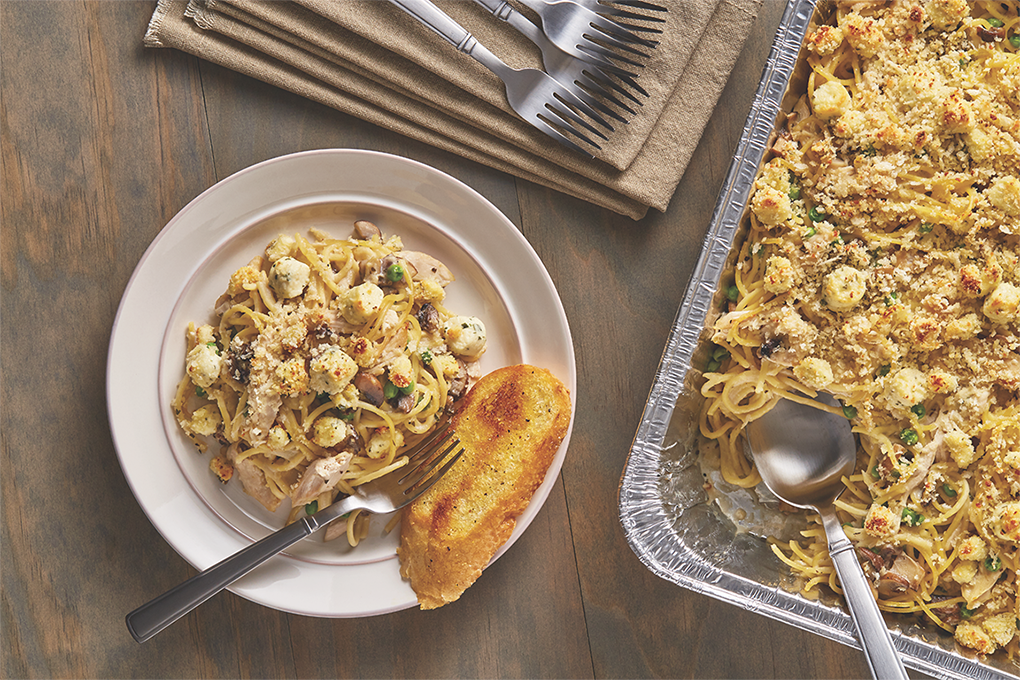 Consumers continue to seek craveable comfort, and this Boursin Cremini Mushroom and Chicken Bake delivers the goods. Boursin Frozen Gournay Cheese Cubes are key to elevating the flavor profile of this casserole, combining familiar, comforting flavors with a gourmet sensibility.
