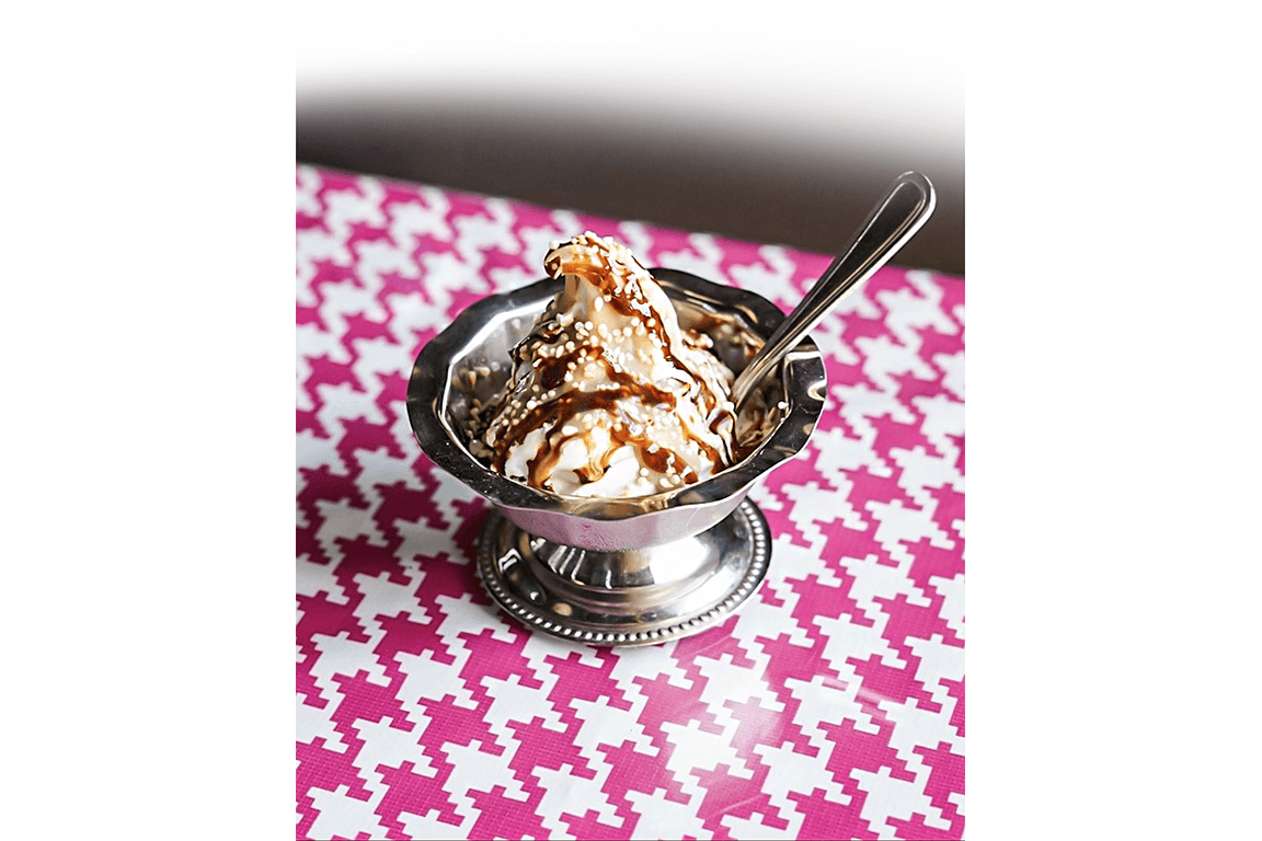 Laser Wolf, an Israeli restaurant with locations in Brooklyn and Philadelphia, tops its Brown Sugar Soft Serve with tehina magic shell, pomegranate, date molasses and sesame-rice crunch. Laser Wolf, an Israeli restaurant with locations in Brooklyn and Philadelphia, tops its Brown Sugar Soft Serve with tehina magic shell, pomegranate, date molasses and sesame-rice crunch.