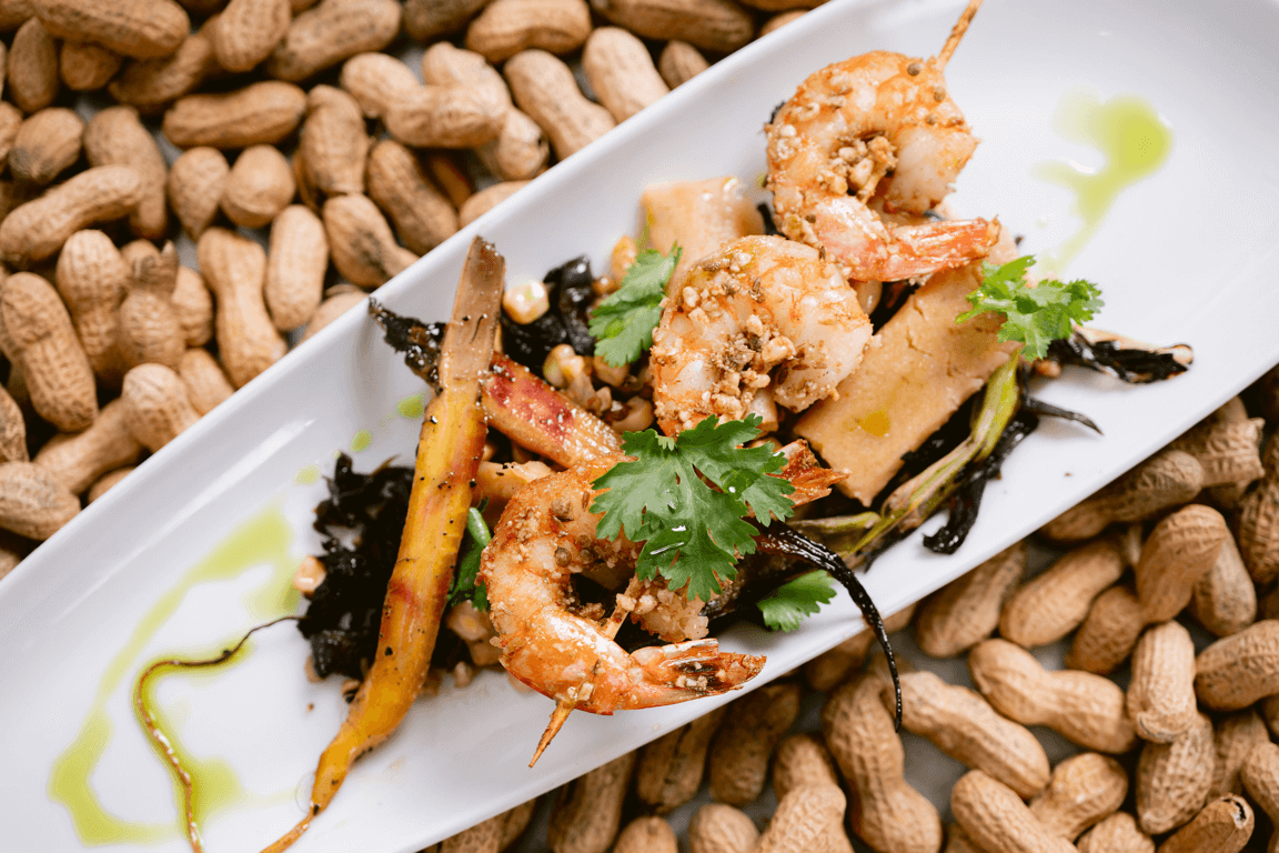 Picture for Peanut Dukka-Dusted Shrimp With Peanut Tamale