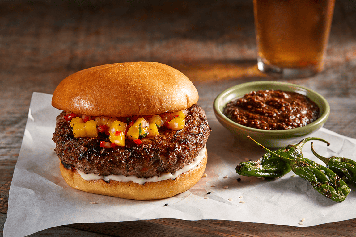 Picture for Jamaican Jerk Burger with Mango Salsa