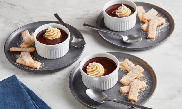 Ghirardelli® Double Chocolate Pots de Crème, Salted Caramel, Lemon Shortbread Stix