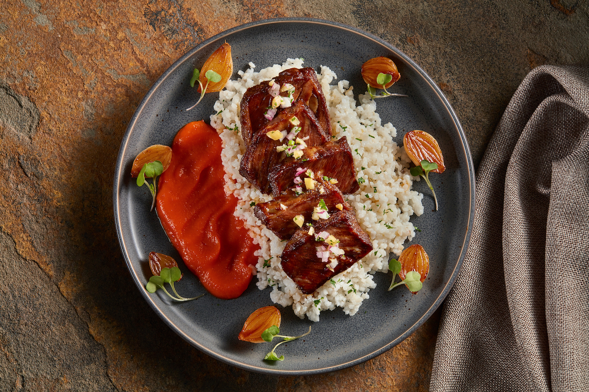 Picture for Soy-Glazed Short Ribs with Rice Middlins and Root Vegetables