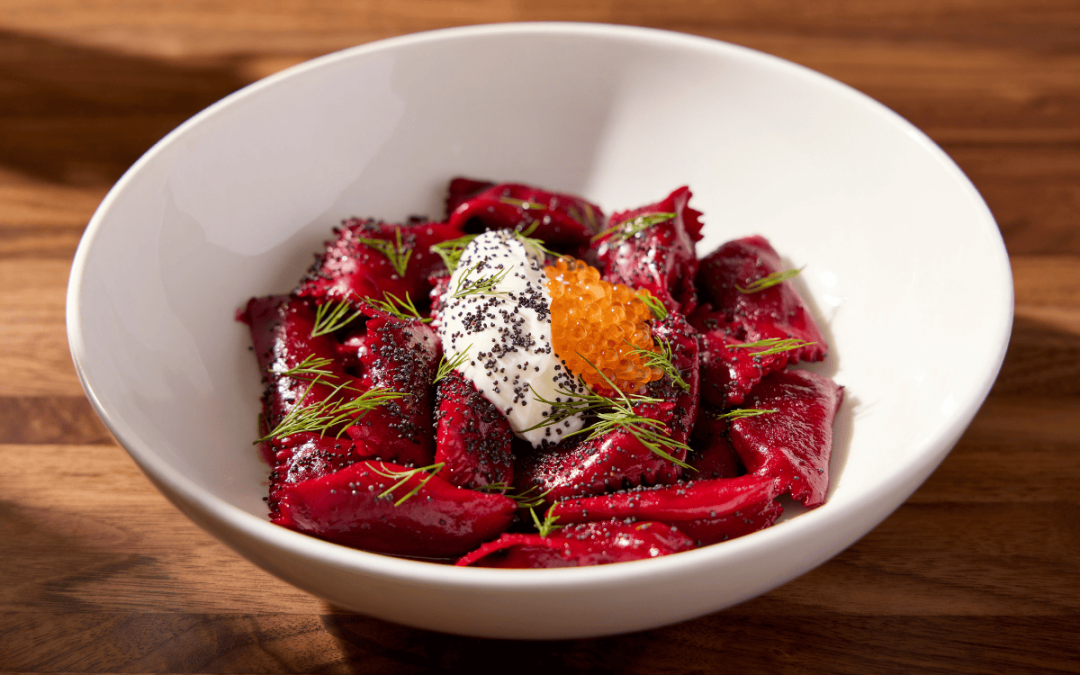 Briny and Beet-Bright Agnolotti Daisies | Chicago
