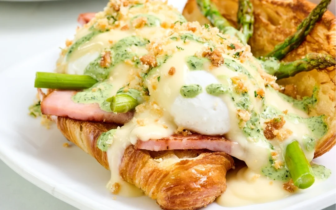 Croissant-Pressed Benedict Another Broken Egg Cafe | Based in Orlando, Fla.