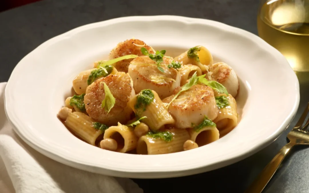 Pesto Gets a Bright Lift A fresh spin on pesto finds its perfect foundation in bronze-cut pasta