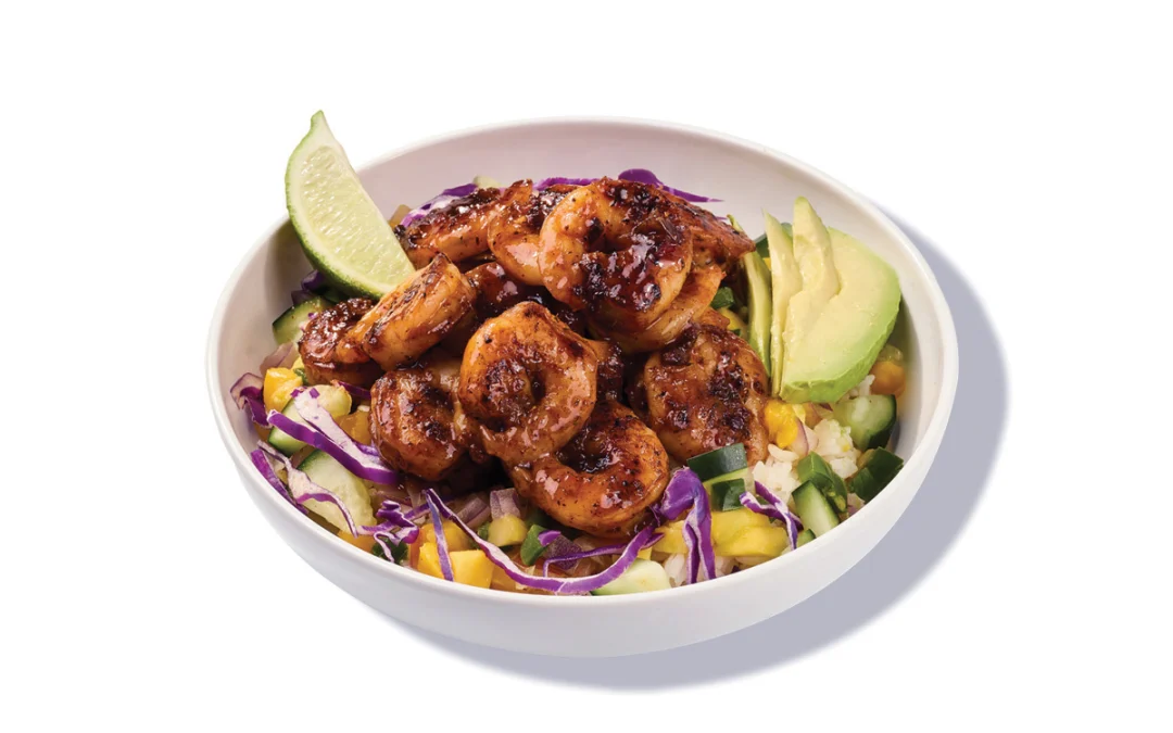Shrimp Bowl with Smoky Heat and Tropical Sweet Walk-On’s Sports Bistreaux | Based in Atlanta