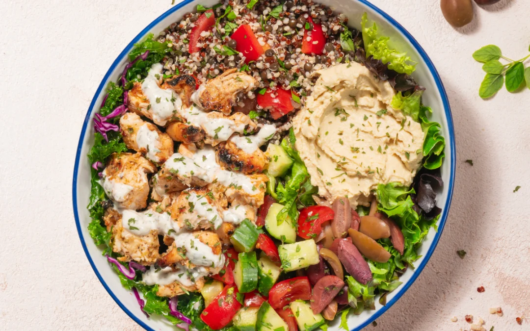 The Bowl With All the Macros Luna Grill Mediterranean Kitchen in Partnership with Lentils.org | Based in San Diego